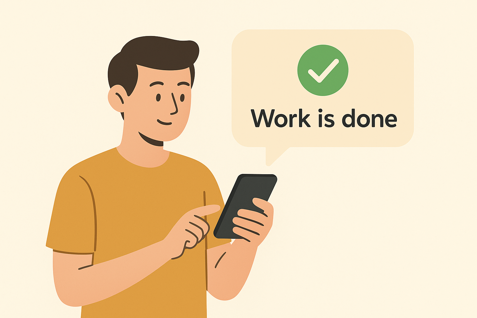 Work is Done & Status Updated